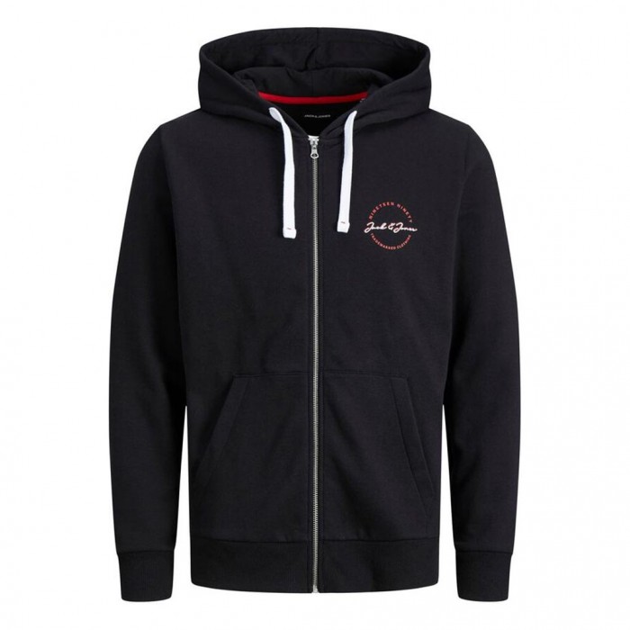 JACK & JONES ZIPPED HOODIE BLACK