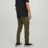 JACK & JONES ACE TUCKER CARGO TROUSERS GREEN / OLIVE NIGHT