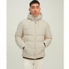 JACK & JONES HOODED PUFFER JACKET WHITE / MOONBEAM