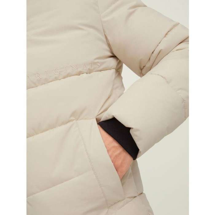 JACK & JONES HOODED PUFFER JACKET WHITE / MOONBEAM