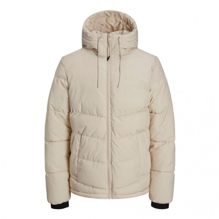 JACK & JONES HOODED PUFFER JACKET WHITE / MOONBEAM