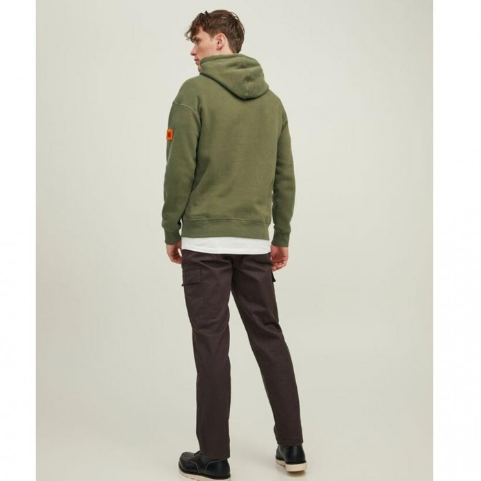 JACK & JONES KANGAROO POCKET HOODIE GREEN / FOUR LEAF CLOVER