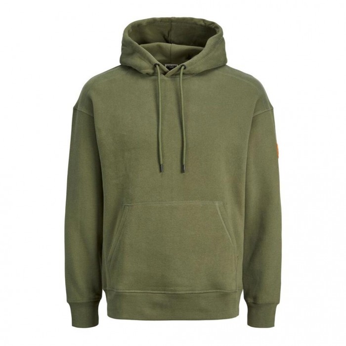 JACK & JONES KANGAROO POCKET HOODIE GREEN / FOUR LEAF CLOVER