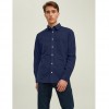 JACK & JONES PLAIN CORDUROY L/S SHIRT BLUE