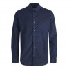 JACK & JONES PLAIN CORDUROY L/S SHIRT BLUE