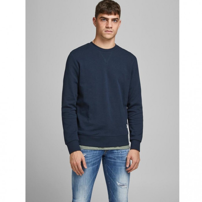 JACK & JONES  JJEBASIC SWEAT CREW NECK NOOS NAVY BLAZER