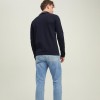 JACK & JONES JJELI KNIT HIGH NECK ZIP BLUE