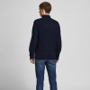 JACK & JONES  JJPANNEL KNIT ROLL NECK PRE NAVY BLAZER