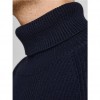 JACK & JONES  JJPANNEL KNIT ROLL NECK PRE NAVY BLAZER