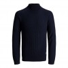 JACK & JONES  JJPANNEL KNIT ROLL NECK PRE NAVY BLAZER