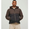 JACK & JONES HOODED PUFFER JACKET BROWN / SEAL BROWN