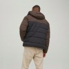 JACK & JONES HOODED PUFFER JACKET BROWN / SEAL BROWN