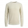 JACK & JONES JCOONO KNIT CREW NECK BEIGE / MOONBEAM