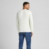 JACK & JONES RIBBED CREW NECK KNITTED PULLOVER WHITE