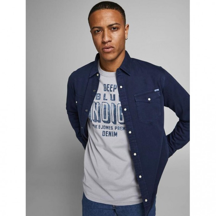 JACK & JONES DENIM SHIRT BLUE / DARK NAVY