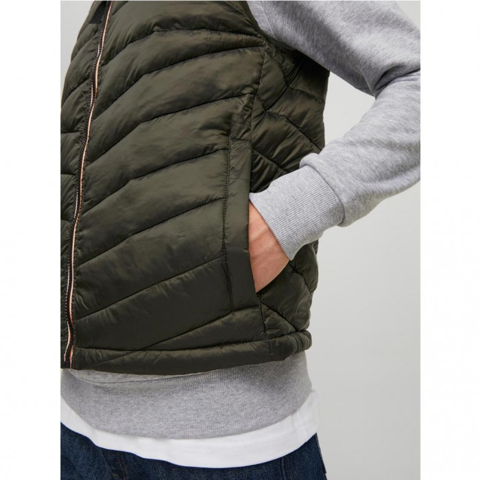 JACK & JONES  JJEHERO BODYWARMER COLLAR NOOS GREEN