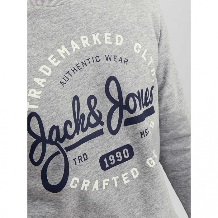 JACK & JONES JJMIKK SWEAT CREW NECK GRAY