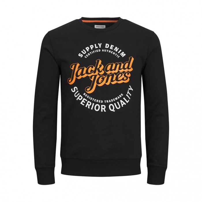 JACK & JONES JJMIKK SWEAT CREW NECK BLACK