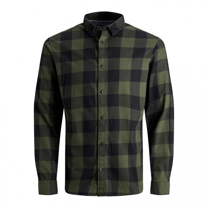 JACK & JONES  JJEGINGHAM TWILL SHIRT L/S NOOS GREEN