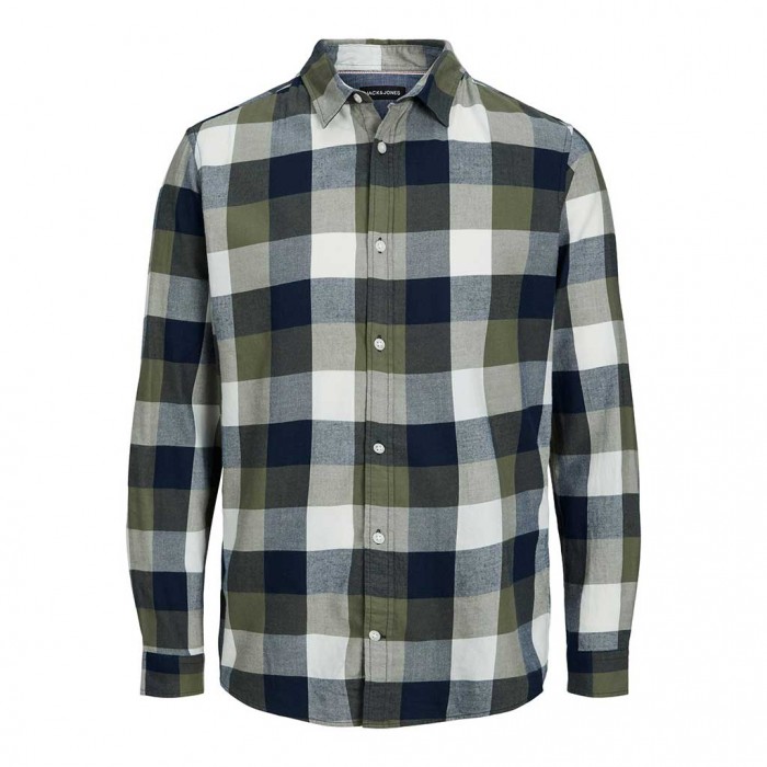 JACK & JONES JJEBUFFALO TWILL SHIRT LS SN DUSTY OLIVE