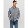 JACK & JONES JJEGINGHAM TWILL SHIRT L/S NOOS WHITE/BLUE