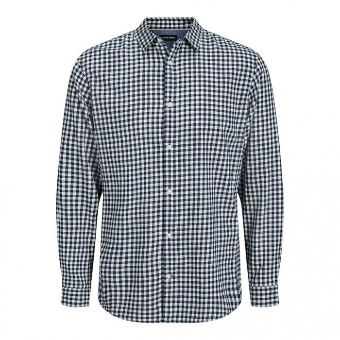 JACK & JONES JJEGINGHAM TWILL SHIRT L/S NOOS WHITE/BLUE