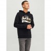 JACK & JONES  JJELOGO SWEAT HOOD 2 COL 23/24 NOOS BLACK