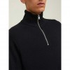 JACK & JONES JPRCCPERFECT KNIT HALF ZIP SN BLACK