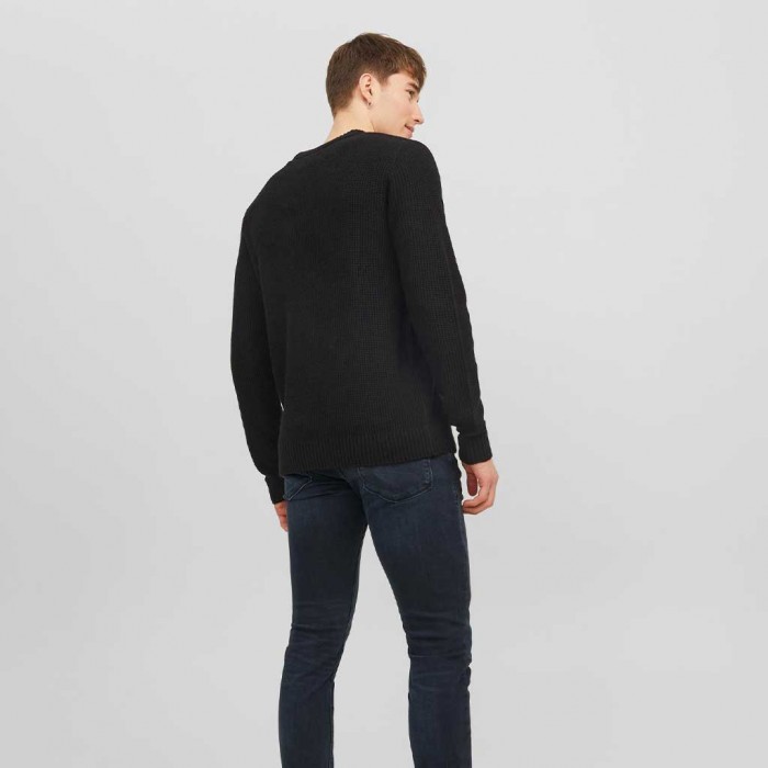 JACK & JONES JORKYLE KNIT CREW NECK BLACK