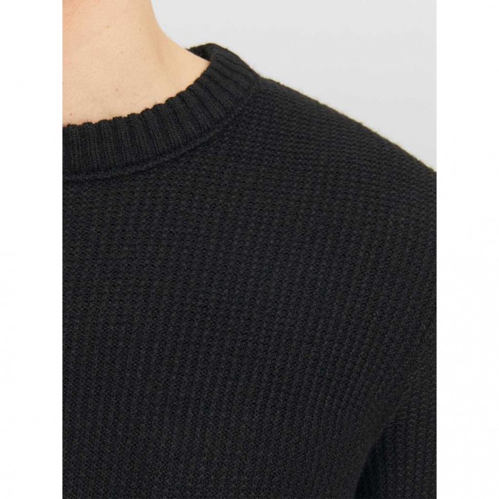 JACK & JONES JORKYLE KNIT CREW NECK BLACK