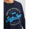 JACK & JONES JJMIKK SWEAT CREW NECK DARK BLUE