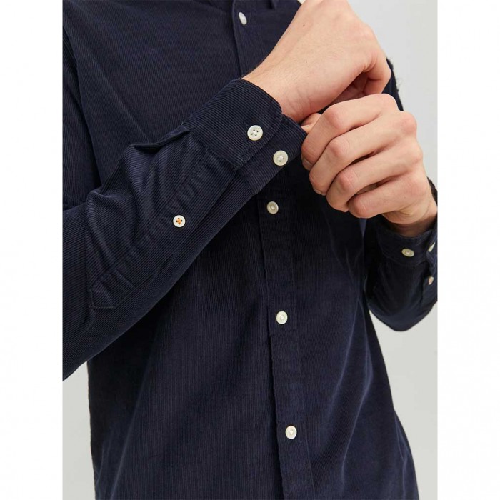 JACK & JONES  JJECLASSIC CORD SHIRT LS SN DARK BLUE