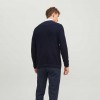 JACK & JONES JPRBLAANDERSON KNIT STRUCTURE CREW NECK DARK BLUE