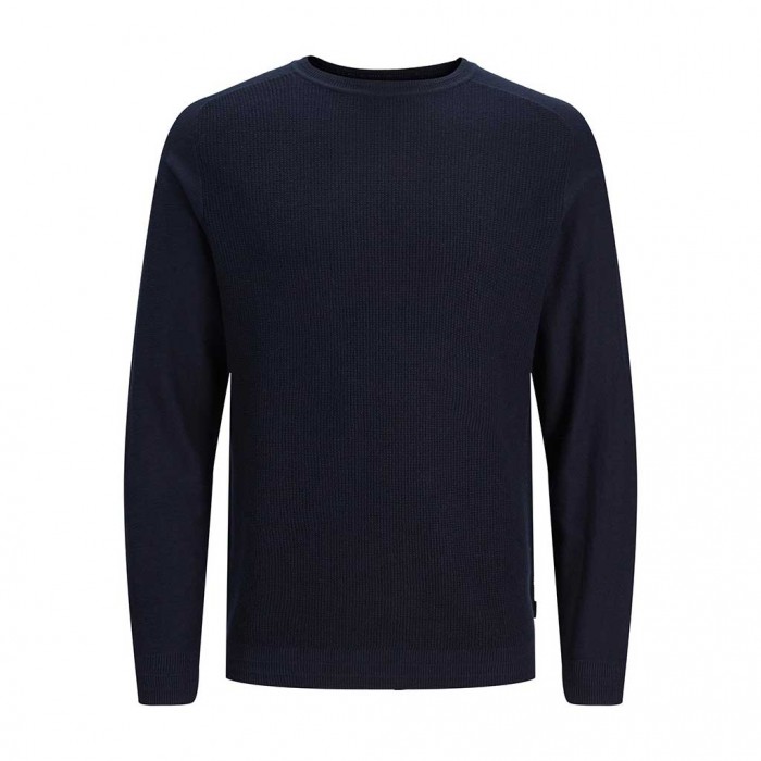 JACK & JONES JPRBLAANDERSON KNIT STRUCTURE CREW NECK DARK BLUE