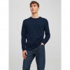 JACK & JONES  JJEBASIC KNIT CREW NECK NOOS DARK BLUE