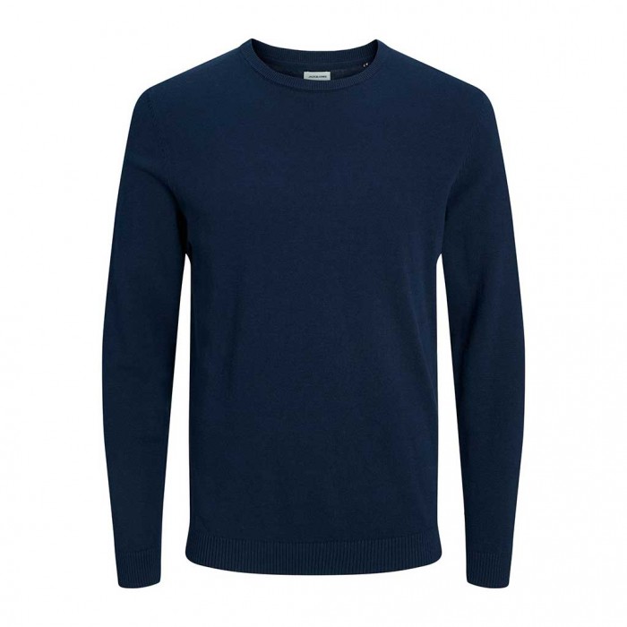 JACK & JONES  JJEBASIC KNIT CREW NECK NOOS DARK BLUE