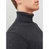 JACK & JONES  JJEEMIL KNIT ROLL NECK NOOS DARK GRAY