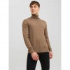 JACK & JONES JJEEMIL KNIT ROLL NECK NOOS BROWN