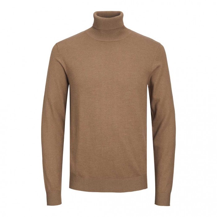 JACK & JONES JJEEMIL KNIT ROLL NECK NOOS BROWN