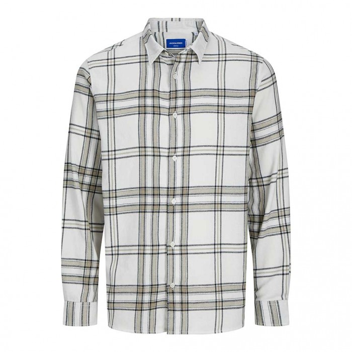 JACK & JONES JORJOSHUA FLANNEL CHECK SHIRT LS LN WHITE