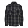 JACK & JONES JCOTHEO CORDUROY CHECK OVERSHIRT LS BLACK/GRAY