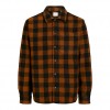 JACK & JONES JJZAC HEAVY BRUSHED OVERSHIRT LS BLACK/BROWN