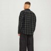 JACK & JONES JCOTHEO CORDUROY CHECK OVERSHIRT LS BLACK/GREEN