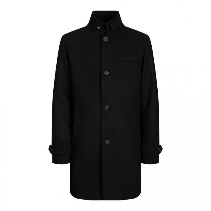 JACK & JONES JJEMELTON WOOL COAT SN BLACK