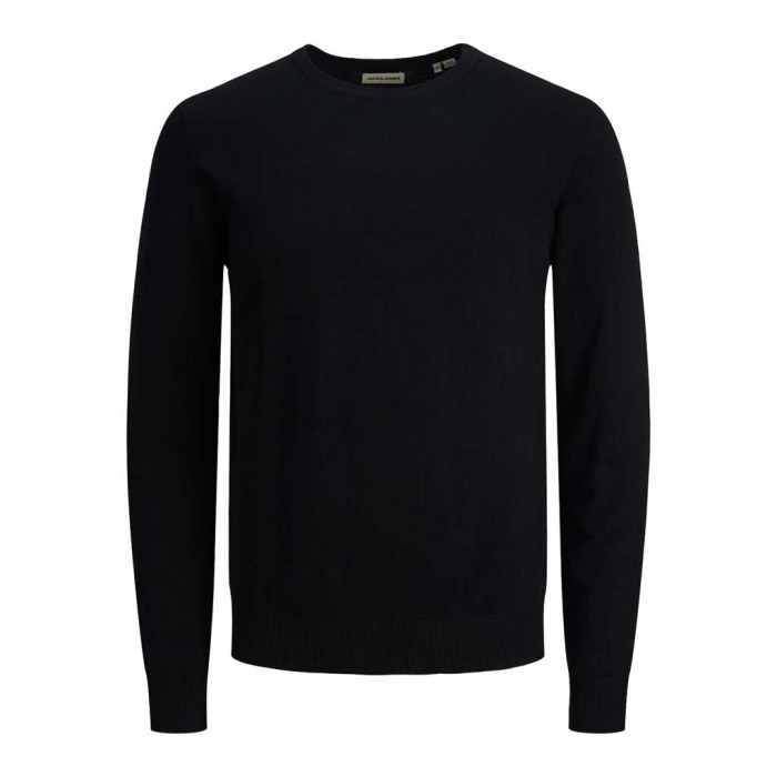 JACK & JONES  JJEEMIL KNIT CREW NECK NOOS BLACK