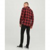 JACK & JONES JJEGINGHAM TWILL SHIRT L/S NOOS RED/BLACK