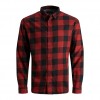 JACK & JONES JJEGINGHAM TWILL SHIRT L/S NOOS RED/BLACK