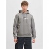JACK & JONES JJCORP GRAPHIC SWEAT HOOD LN GRAY