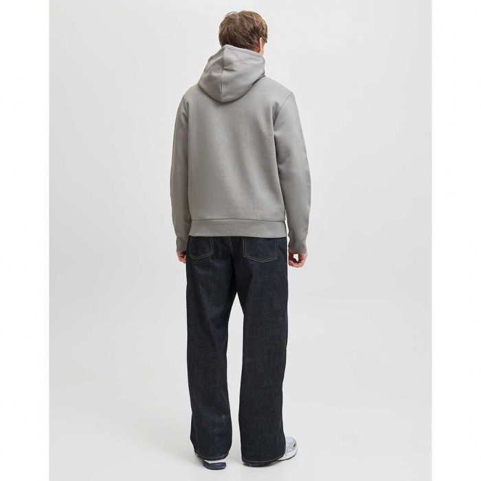 JACK & JONES JJCORP GRAPHIC SWEAT HOOD LN GRAY