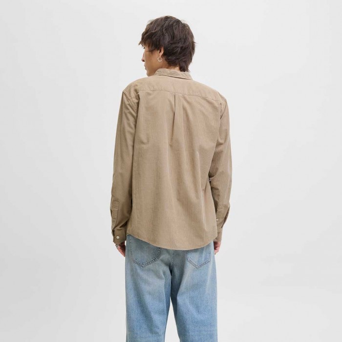 JACK & JONES JJECLASSIC CORD SHIRT L/S SN BEIGE